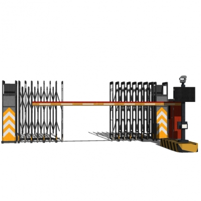 Modern electric telescopic door toll pole combination