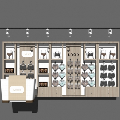 Modern Underwear Display Cabinet Cashier Combination