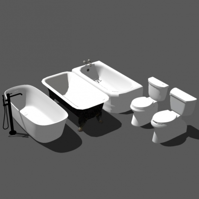 Modern Bathtub Toilet Combo