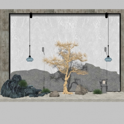 New Chinese landscape gardening sketch