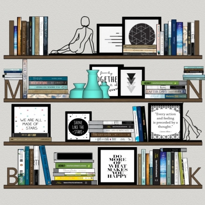 Modern Book Ornaments Combination