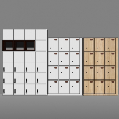 Modern Solid Wood Locker Password Cabinet