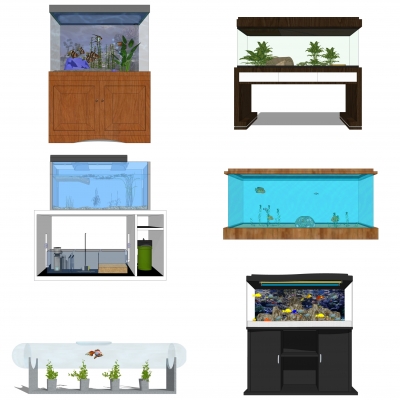 Modern fish tank water tank combination