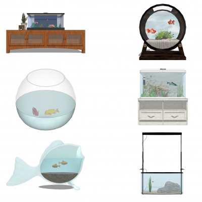 Modern fish tank water tank combination