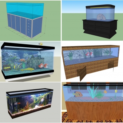 Modern fish tank water tank combination