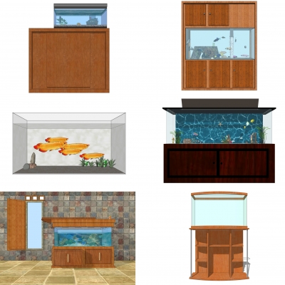 Modern fish tank water tank combination