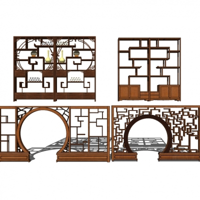 Chinese-style Antique Frame Decorative Frame Combination