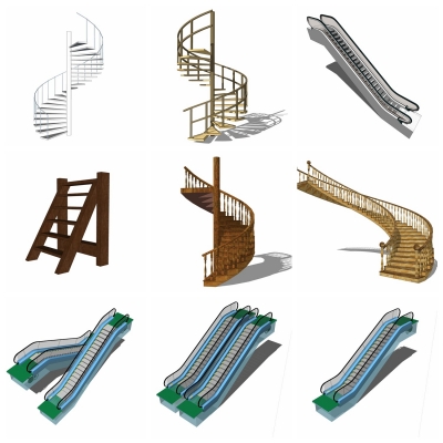 Modern Stair Escalator Combination