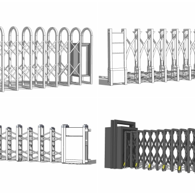 Modern electric retractable door combination