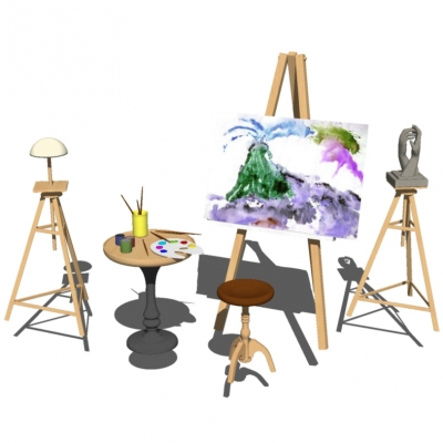 Modern Easel Ornaments Combination