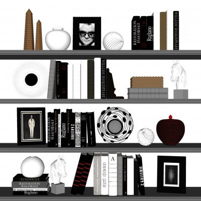 Modern Book Ornaments Combination