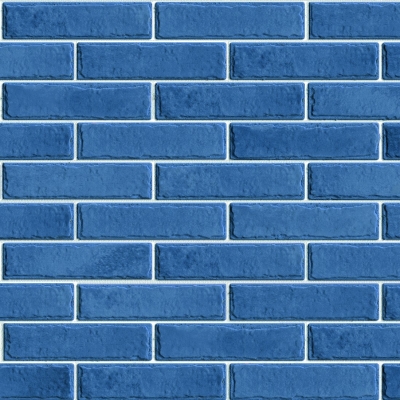 blue brick wall