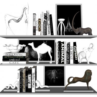 Modern Book Ornaments Combination