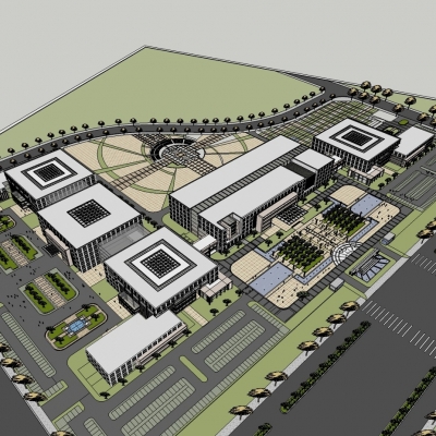 modern business district planning