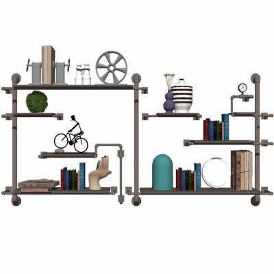 Industrial air pipe decorative rack