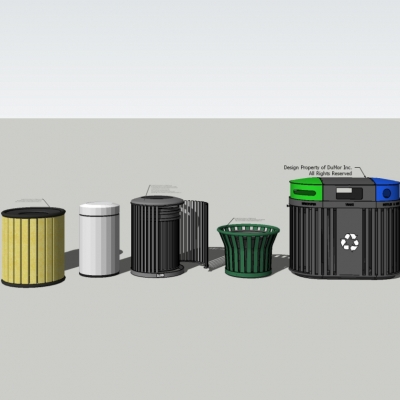 Modern dustbin trash can