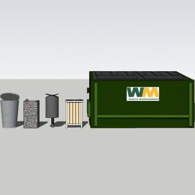 Modern dustbin trash can