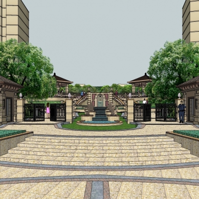 Entrance of new Chinese residential area