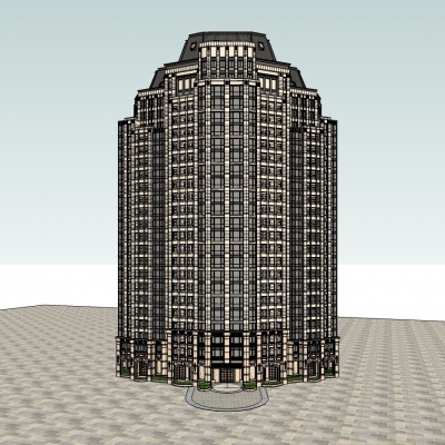 European classical high-rise apartment building