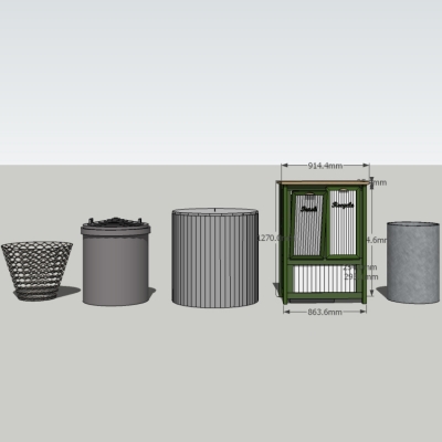 Modern dustbin trash can