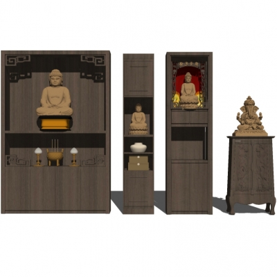 Neo-Chinese Style Solid Wood Shrine