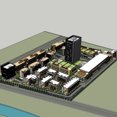 modern business district planning