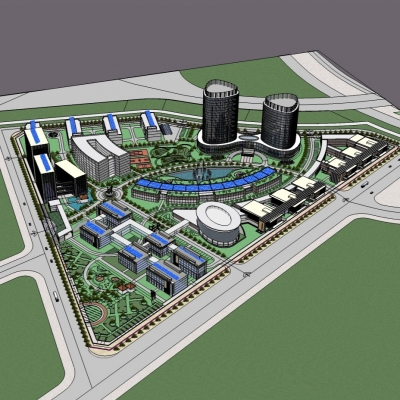 modern business district planning