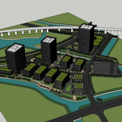 modern business district planning