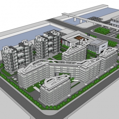 modern business district planning