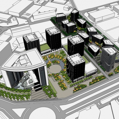 modern business district planning