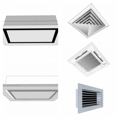 Modern air conditioning outlet exhaust fan combination