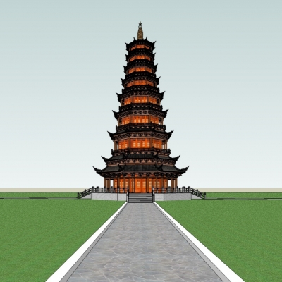 Chinese-style pagoda