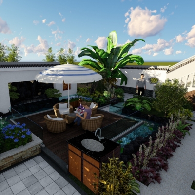 Design of New Chinese Courtyard Garden