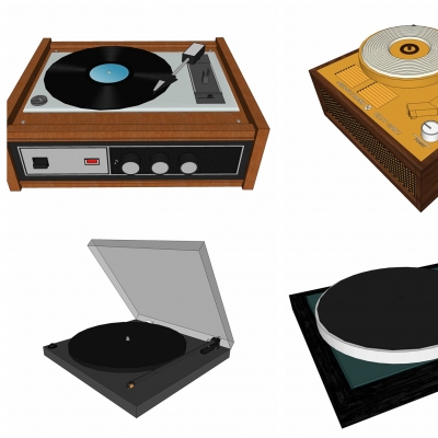 Modern record player combination