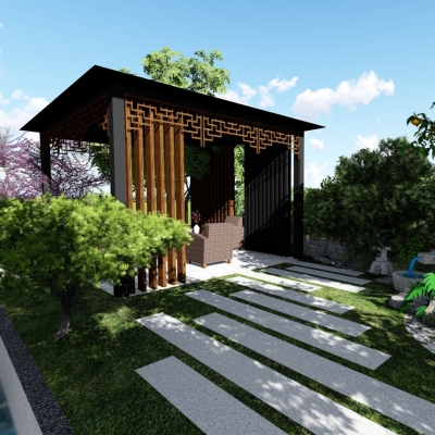 Design of New Chinese Courtyard Garden