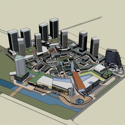 modern business district planning