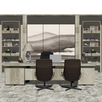 Modern office desk and chair combination