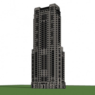 European classical high-rise apartment building