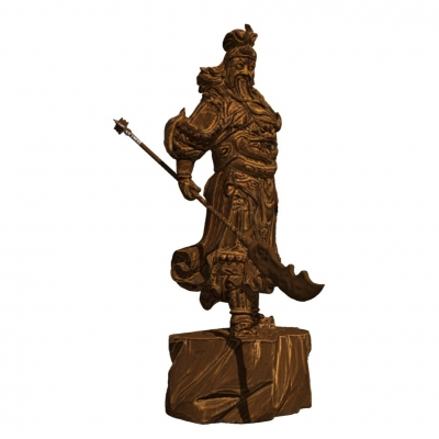 Chinese Guan Gong Brass Statue