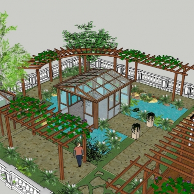 Landscape Design of Modern Roof Garden