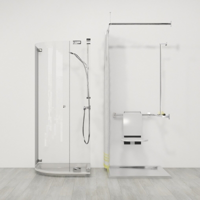 Modern Glass Shower Combo