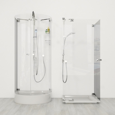 Modern Glass Shower Combo