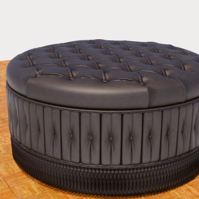 European-style leather footstool