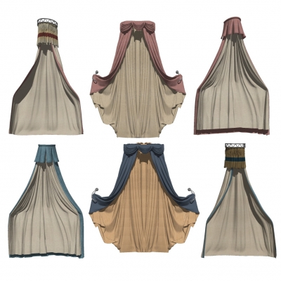 European-style fabric bed curtain