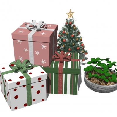 Modern Gift Box Christmas Tree Combination