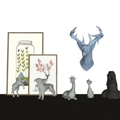 Nordic geometric animal ornaments