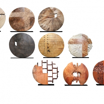 New Chinese-style Solid Wood Ring Ornaments