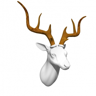 Modern Deer Head Pendant