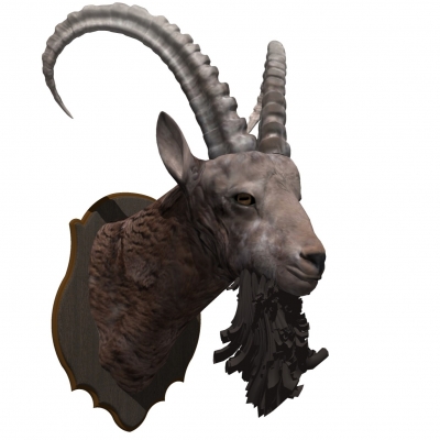 Modern goat head pendant