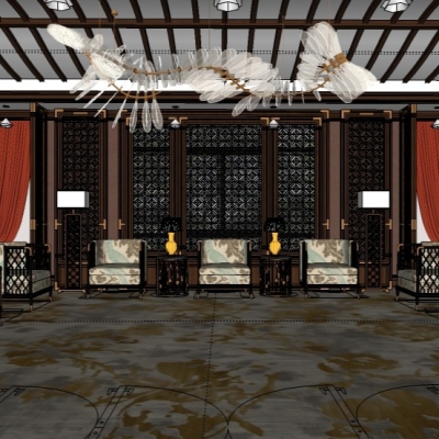 New Chinese Hotel Reception Room